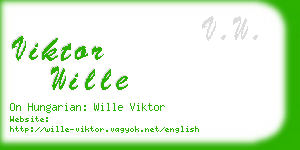 viktor wille business card